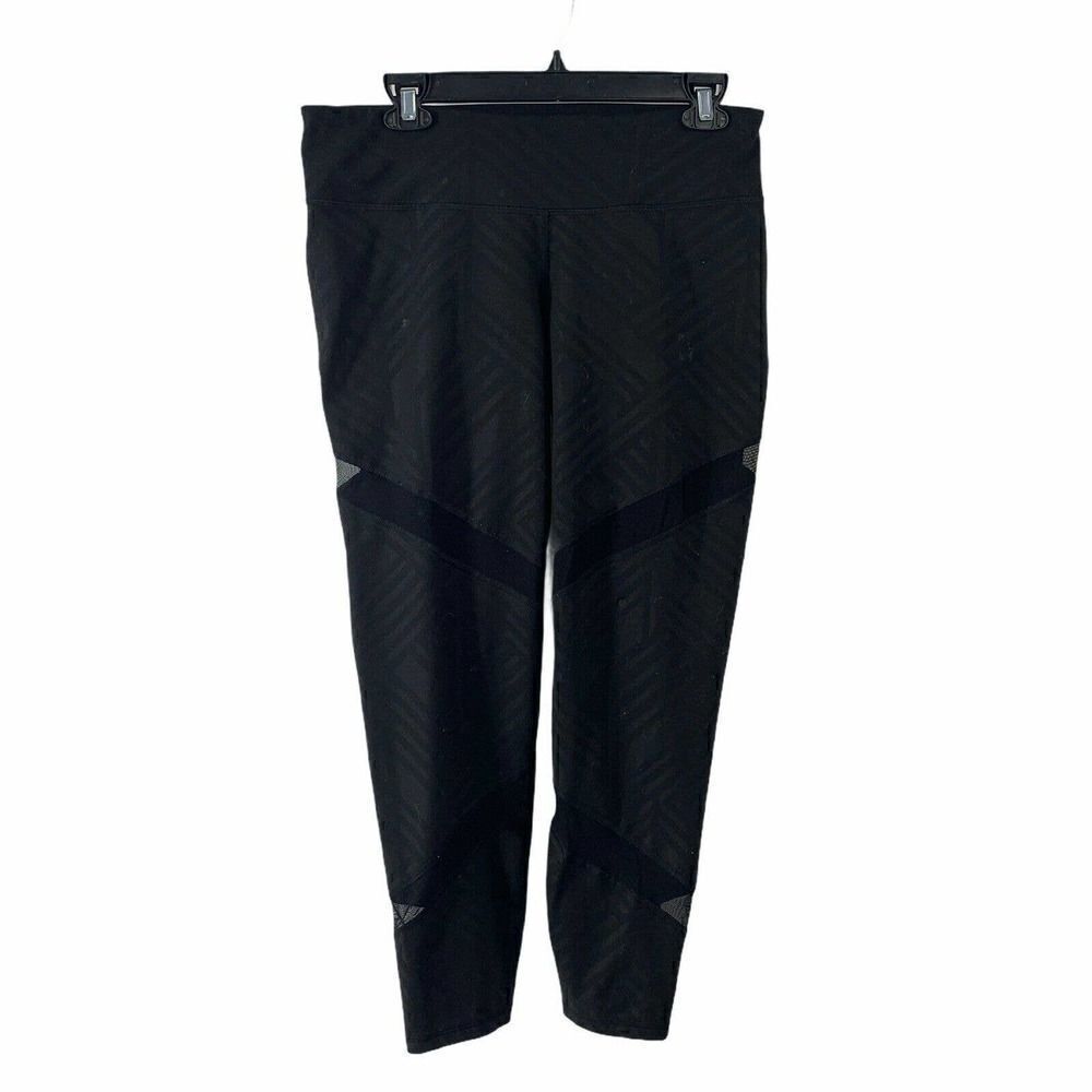 Old Navy Black Mesh Cut Out Leggings Go Dry Large